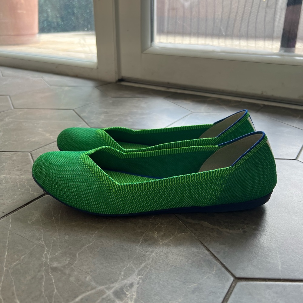 Retired Rothy’s Green Jelly Bean Flats